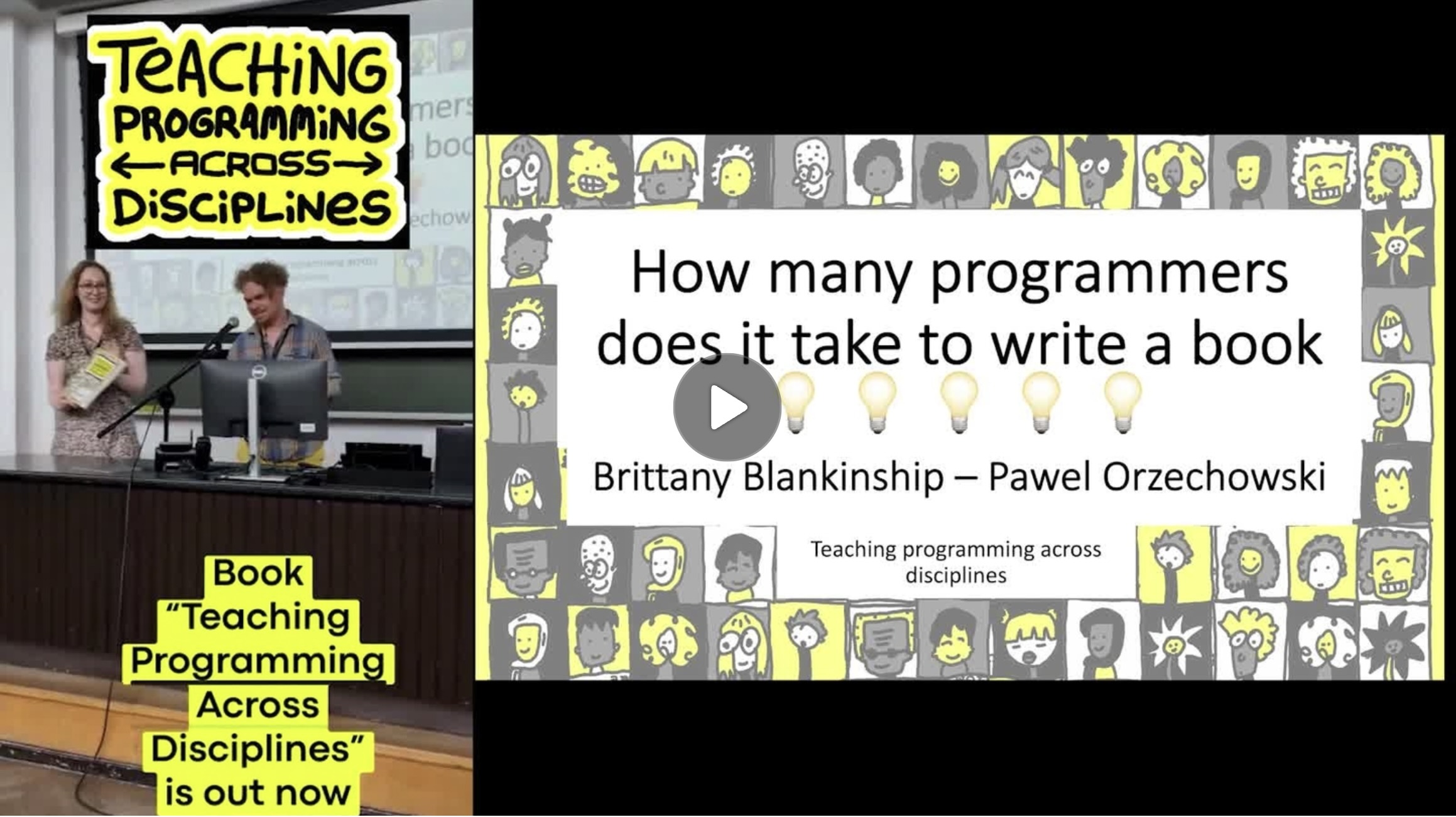 frame from the video about the book
