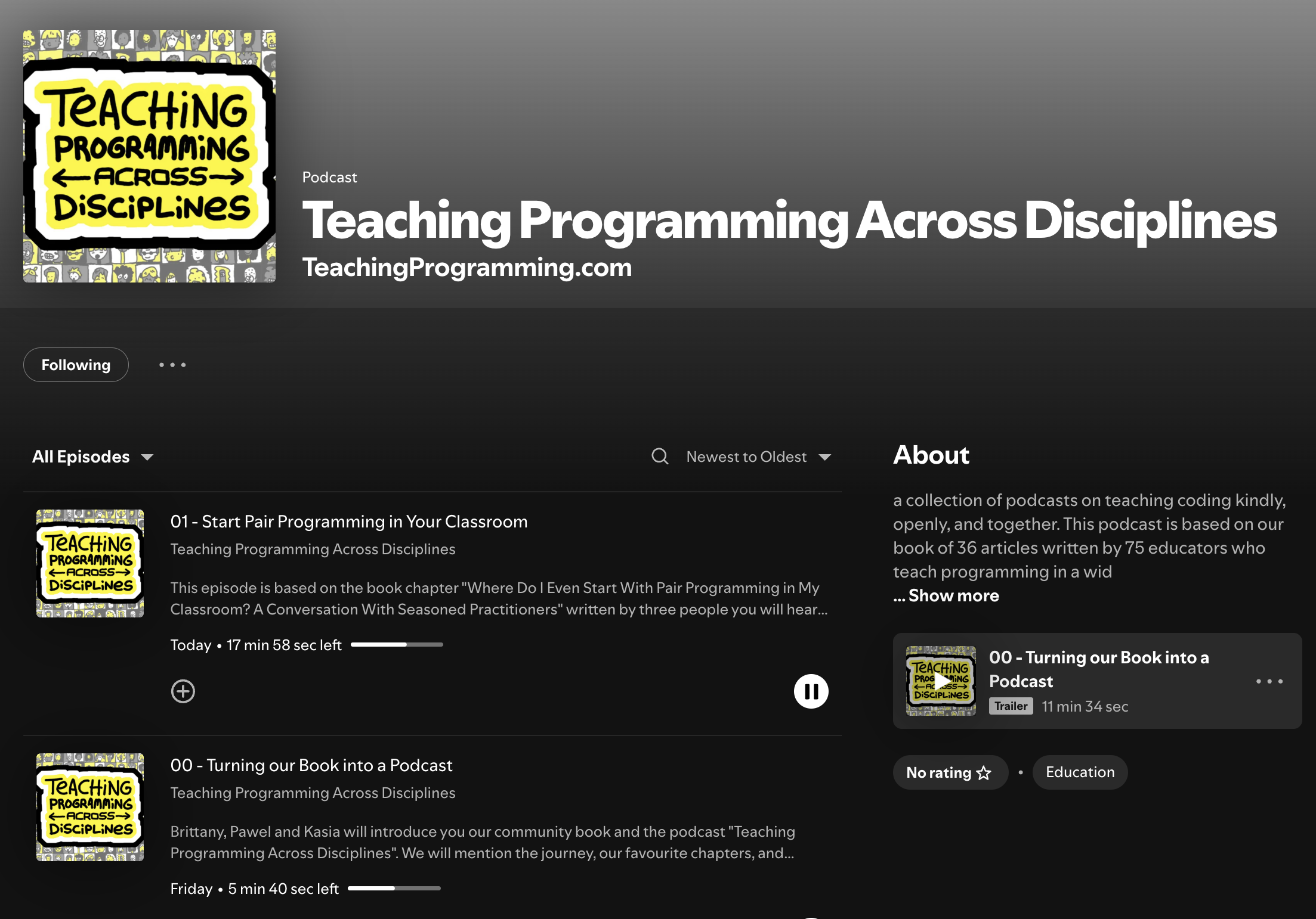Screenshot of Spotify